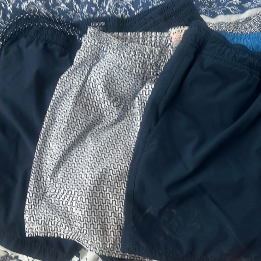 J. Crew Men's Swim Trunks - Navy and White